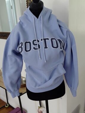 Boston Light Blue Hoodie Sweater